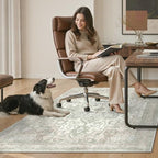 36"x60" Office Chair Mat for Hardwood Floor, Non-Slip Washable Mint - Image 7