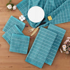 Homaxy Cotton Terry Kitchen Towels and Dishcloths Set of 16, Lake Blue - Image 2