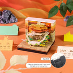 3D Calendar 2027, 3D Creative Time Piece Calendar 2027，Daily Tear-Off Memo Pad with Light, Paper Carving Desktop Decoration, 3D Art Calendar Memo Pad,Unique Holiday Craft Gift - Image 5