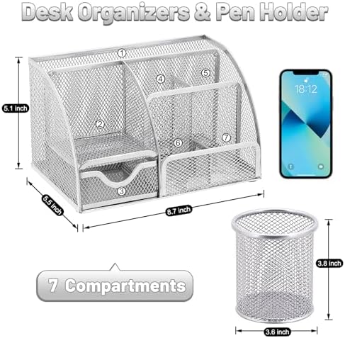 13-in-1 Office Desk Organizer Set for Back to School Supplies Accessories - Image 2