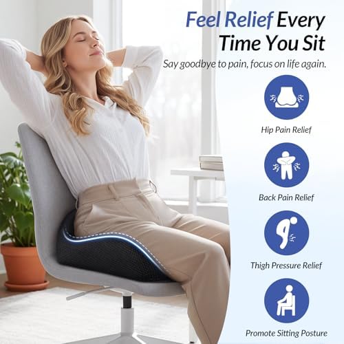 ZIKEE Pioneering Gel Seat Cushion for Sitting Pain Relief & Cooling Comfort - Image 6