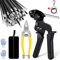 Stainless Steel Cable Tie Gun & 100pcs 12in Black Metal Zip Ties by Balabulala