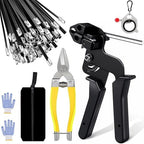 Stainless Steel Cable Tie Gun & 100pcs 12in Black Metal Zip Ties by Balabulala