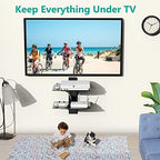 WALI 2 Tier Glass Floating TV Wall Shelf for Projector, DVD Players - Image 4