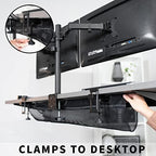 VIVO Black Clamp-on 36 in Mesh Net Cable Management Holder, DESK-AC36MH - Image 3