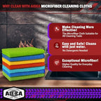 AIDEA Microfiber Cleaning Cloth-150PK, Microfiber Towels for Cars, 12"×12" - Image 2