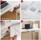 Under Desk Storage Slide Out Drawer Organizer,3 Pack Large & Medium & Small Hidden Under Desk Drawer Multi Space Holder for Pen Earphone Cosmetics Kitchenware Notebook Tape,LMS White - Image 6