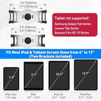 AboveTEK Retail Kiosk iPad Stand, 360° Rotating Commercial POS Tablet Stand, Fits 6"-13" (Screens) iPad mini Pro-Business Swivel Tablet Holder, for Store Office Reception Kitchen Desktop (White) - Image 3
