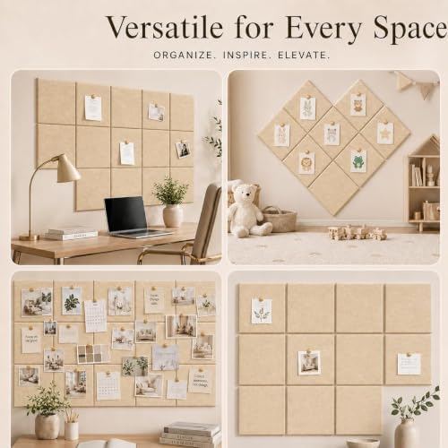 Felt Bulletin Board Tiles, Cork Board Alternative, 48 x 36 in - Image 5