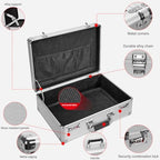 LOCKCURX File Organizer Storage Box, 16.9 x 12.2 x 6.3 Inch Metal Briefcase - Image 4