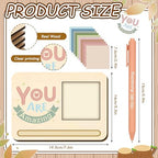 Kosiz 10 Set Wooden Sticky Note Holder Kit, Thank You, Morandi - Image 2