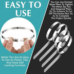 LEIFIDE 500 Pcs Stainless Steel Zip Ties 304 Metal Cable,0.31 X 11.8 Inch - Image 4