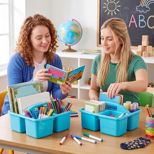 Geelin 24 Pack Classroom Caddy Bulk, 8 x 6.7 x 3.5 inches, Blue - Image 2