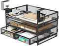 3 Layer Under Desk Drawer Storage Organizer, No Drill Clamp by NiOffice