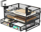 3 Layer Under Desk Drawer Storage Organizer, No Drill Clamp by NiOffice