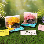 3D Calendar 2027, Desk Time Piece Calendar 2027,Tear-Away 3D Paper Art Notepad w LED Lights,Creative 3D Memo Artsy Pad Calendars, DIY Paper Carving Gift (Marriage Tree-D) - Image 5
