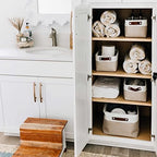 OrganiHaus 12x8in Canvas Storage Baskets, 6 Pack - Fabric Bins for Shelves - Image 5
