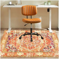Office Chair Mat for Hardwood Floor, 48"x60" Desk Chair Mats for Rolling Chair Easy to Clean, Anti-Slip Floor Protector Rug Easy Glide Desk Computer Chair Mat for Hard Floor Home Office(Orange) by YSYTLCL