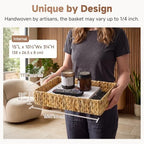 StorageWorks Large Bathroom Baskets, Wicker Storage Baskets for Shelves - Image 2