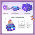 3D Calendar 2027,Time Piece Calendar 2027,Cute Butterfly 3D Art Notepad Calendars With music box,3D Memo Pad With music box,Tear Away Calendars,Christmas Gift,New Year Gift,paper sculpture calendar (Butterfly and Flower) - Image 2