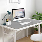 Vyaaa Cork & Leather Desk Mat, 43.3“ x 19.7” Dual Sided Leather Desk Pad, Waterproof Extra Large Desk Mat, Desk Mats on top of Desks for Home or Office (Grey) - Image 6