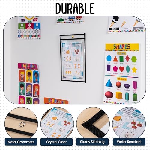 Essex Wares - 30 Pack, Black Dry Erase Pockets, 10" Wide x 13.5" Tall - Image 4