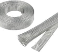 11/16" Wide Tinned Copper Braided Metal Wire Shielding Sleeve Ground Strap Automotive Flat Mesh Flexible Expandable Sheath (18mm ID-38ft) by BuyUneed