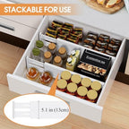 Bamboo Drawer Dividers, Adjustable Drawer Organizers, Fits 17.6–21" Drawers - Image 4