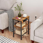 HOOBRO Side Tables with Charging Station, Small End Tables for Small Space - Image 6