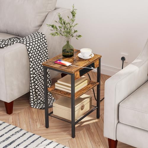 HOOBRO Side Tables with Charging Station, Small End Tables for Small Space - Image 6