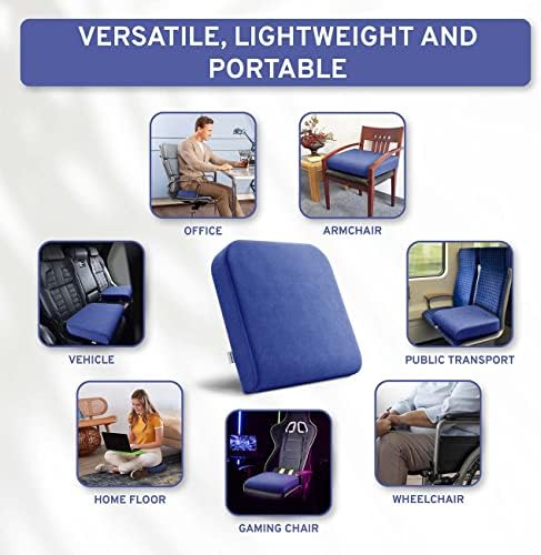 ComfySure Extra Large Wheelchair Seat Cushion - Firm Memory Foam Chair Pad for Wheelchair, Recliner, Office, Car & Bariatric Overweight Users 19”x17”x3” - Image 4