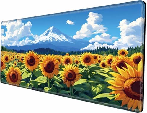 Large Mouse Pad 48x24 Desk Matt for Desktop Gaming Mousepad Sunflower Computer Mat 4XL Huge Desk Pad Oversized Giant Mouse Mat for Girl Women Office Work by BBSujane