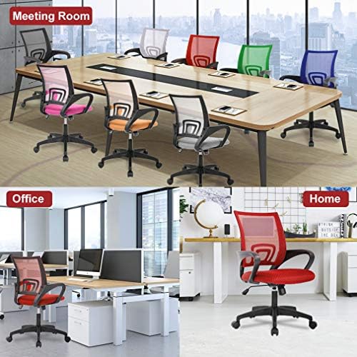 BestOffice Ergonomic Office Chair | Mid-Back Swivel Desk Chair | Red - Image 5