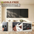 36 x 20 Inch Metal Pegboard Kit, 3Pack Pegboard Panels with 100Pack Hooks, Black Peg Board Wall Organizer for Garage Workbench - Image 6