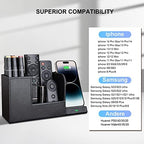 Wireless Charger with Desk Organizer, Wireless Charging Station for iPhone 13/13 Pro Max/13 Pro/12 Series/11/XS Max/XR/X/8Plus/SE 2, Wireless Charging Stand with Leather… (Black L) - Image 5