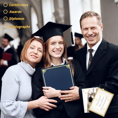 200 Pack Navy Blue Certificate Holders 8.5x11 Diploma Covers Folders - Image 6