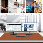 Mydours 55" x 28" XXL Large PU Leather Desk Mat, Gaming Mouse Pad, (Brown) - Image 2