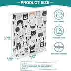 ALAZA Kawaii Puppy Print Dog 3 Ring Binder 1.5 Inch Three Ring Office Binders w/clipboard & 3 Pockets, Hold 200 Sheets, 1pc - Image 5