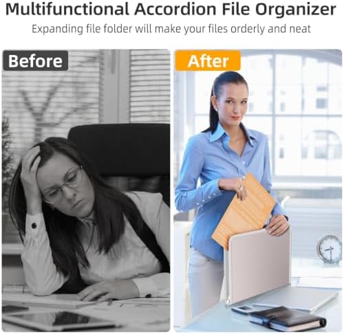 Fireproof Accordion File Organizer, Expanding File Folder with 13 Pockets - Image 6