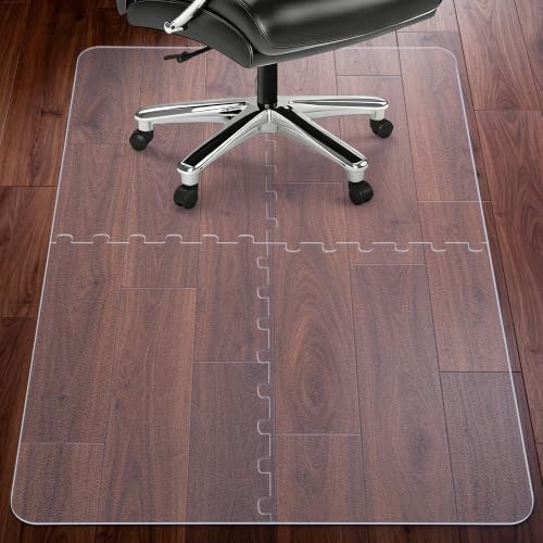BesWin Office Chair Mat for Hardwood Floor, PET Desk Chair Mat, 48" x 32" by BesWin