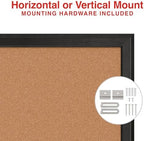 Staples Cork Bulletin Board, Black Frame, 2x1.5 Feet, Compact - Image 3