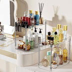 SPACEKEEPER Acrylic Storage Rolling Cart, 4 Tier Bathroom Cart Organizer - Image 4