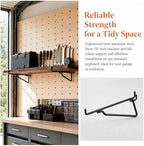 Shimeyao 10 Pcs 10 Inch Pegboard Shelf Brackets, Black - Image 4