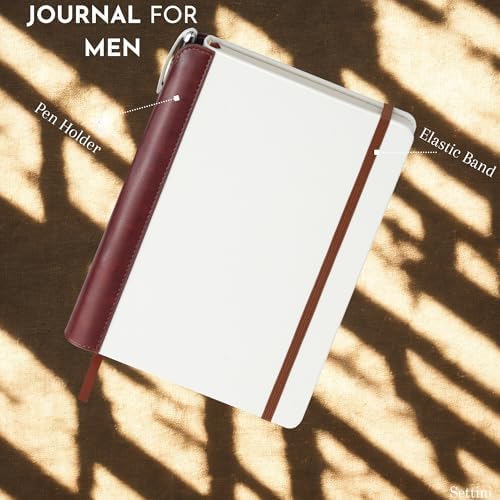 SETTINI® Vegan Leather Journal Gift Set with Pen 192 Pages, Modern White - Image 5