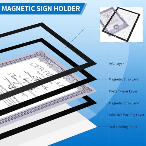 20 Pieces Sign Holder 8 x 11.5 inches with Magnetic Border - Image 5