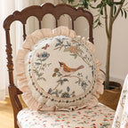 ISAENNE Vintage Linen Throw Pillow Cover,Set of 2,Diameter 16"-Cornucopia A - Image 2
