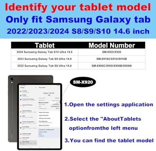 Leather Case for Samsung Galaxy Tab S8/S9/S10 Ultra 14.6" 2023/2025 - Image 2