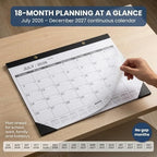 Desk Calendar 2026-2027 - Large 18-Month Monthly Desk Pad, July 2026 to December 2027, 22" x 17" Calendar with Thick Paper, Golden Hanging Holes & To-Do List for Home and Office - Image 6