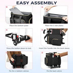 Ytonet X-Large Rolling Teacher Bag with Tote Bag, Rolling Cart for Teacher - Image 3
