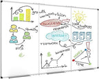XBoard Magnetic Whiteboard 72 x 40 Inch | Foldable Dry Erase Board with Aluminium Frame & Marker Tray 6' x 3' | Wall Mounted - Image 4